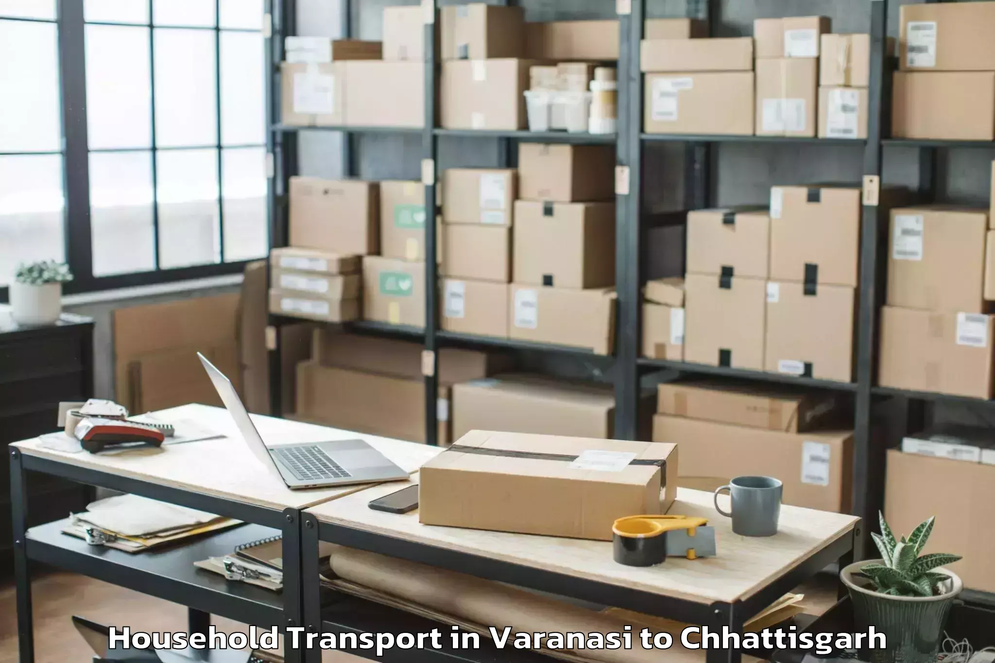 Get Varanasi to Raipur Household Transport